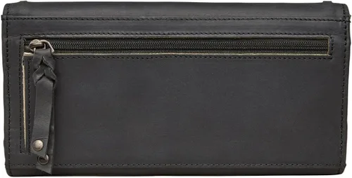 Vista 2 de Lady Conceal Hope RFID - Cartera de cuero con cordones, Negro -, Cartera triple plegable