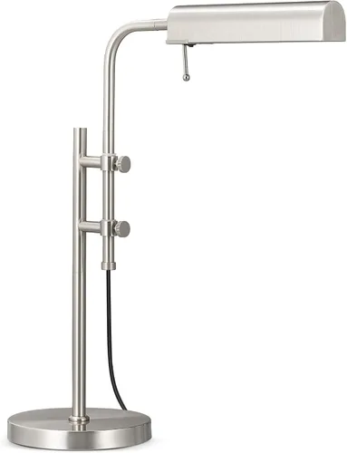 Vista 9 de VONLUCE Lámpara de escritorio rústica, lámpara de mesa de metal de estilo industrial ajustable, lámpara de lectura LED de 3 temperaturas