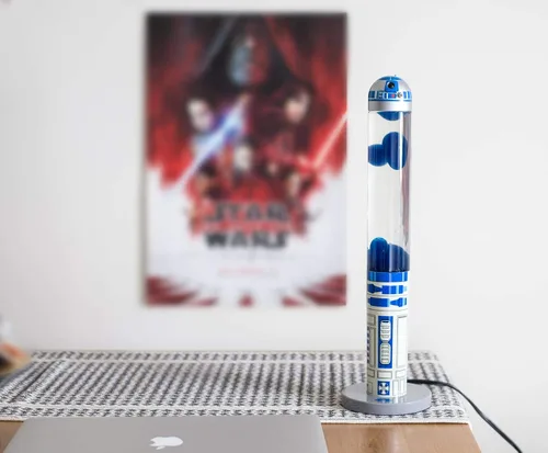 Vista 5 de Star Wars R2-D2 "Artoo" Lámpara de Movimiento Superior 3D, Luz Ambiental 18 Pulgadas