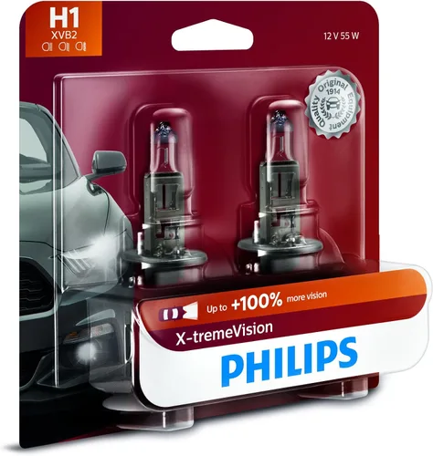 Vista 5 de Philips Automotive Lighting H1 VisionPlus Deluxe - Bombilla de repuesto para faros delanteros, se adapta a posiciones seleccionadas de luz alta