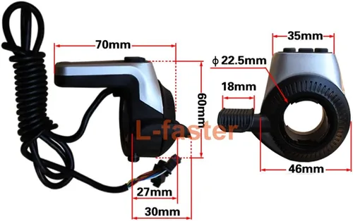 Vista 4 de L-faster Controlador de motor sin escobillas de bicicleta eléctrica de 250 W 350 W con pantalla LCD de acelerador de pulgar Wuxing y freno EBS
