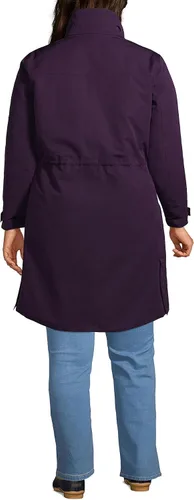 Vista 3 de Lands' End Expedition parka impermeable de plumón para mujer con capucha de piel sintética