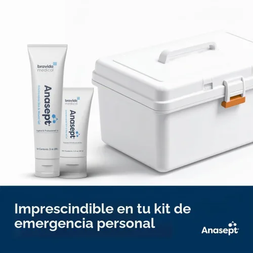 Vista 4 de Anasept - Gel antimicrobiano para piel y heridas, tubo de 3 oz