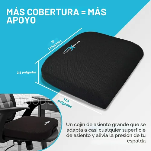 Vista 2 de Xtreme Comforts Cojines de asiento Cojines de silla de oficina para escritorio, automóvil, silla de ruedas Cojín ergonómico de espuma