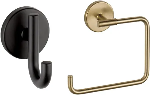 Vista 11 de Delta Trinsic Collection - Accesorios de baño negro mate (75935-BL + 75950-BL)