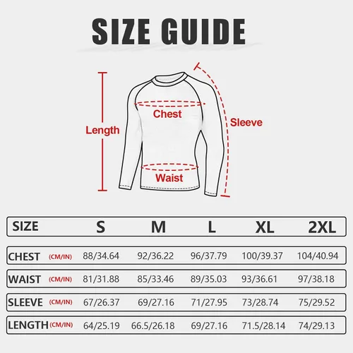 Vista 7 de Camisas de compresión de manga larga para hombre, capa base atlética
