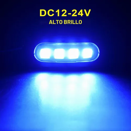 Vista 3 de Paquete de 20 Luces Interiores de Barco Marino de 3.7 Pulgadas con 4 LED, DC12-24V Impermeable Lámpara de Cortesía Cubierta Espejo de Popa Cabina