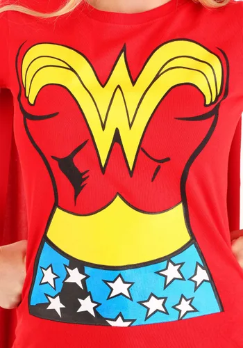 Vista 6 de Vestido de camiseta de Wonder Woman Multicolor