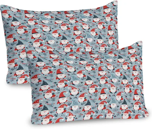 Vista 9 de Lunarable Juego de 2 fundas para almohada de otoño, tema vintage otoñal con estilo granja, ilustración de flores silvestres, artículo de cama