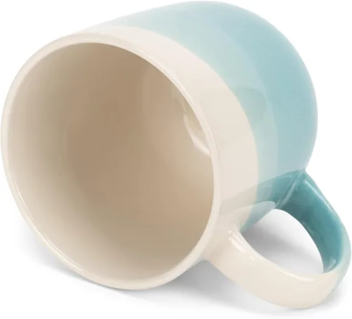 Vista 15 de Elanze Designs Paquete de 2 tazas de café de cerámica de cerámica de 14 onzas, color verde eucalipto