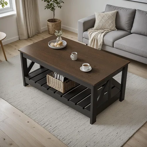Vista 12 de YESHOMY Mesa de Centro Elevable de 40" con Almacenamiento Oculto y Luces LED Multicolor, Mesa Cuadrada Moderna de Madera con 4 Estantes Abiertos
