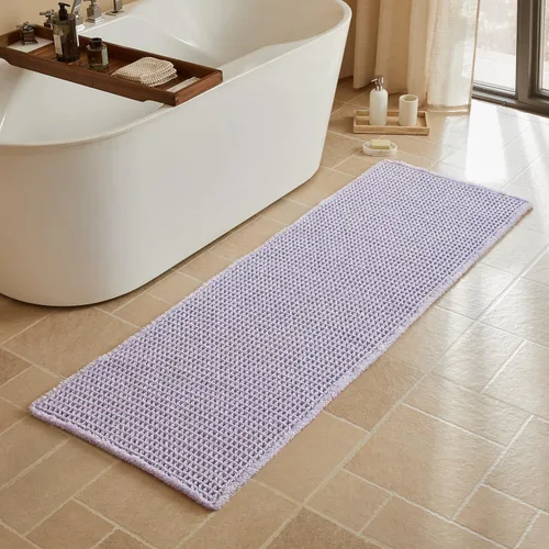 Vista 32 de Triohero Tapete de baño con diseño de gofre, tapete de baño pequeño y bohemio, antideslizante, lavable, ultra suave, súper absorbente, de secado