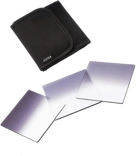 Vista 10 de Filtro ND2 + ND4+ ND8 de densidad neutra 4x4 ND2 4 8 ND filtro con 6 ranuras bolsa de filtro para soporte de caja mate Swing Away