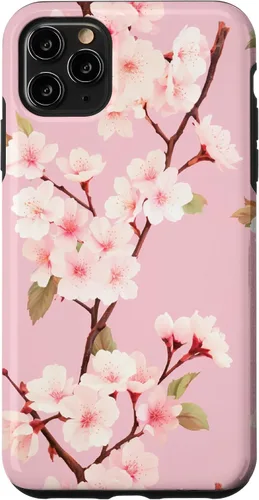Vista 13 de Japanese Cherry Blossom Floral Flower Pattern Pastel Pink Case for iPhone 17