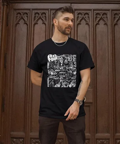 Vista 3 de GLIGLITTR Camiseta de manga corta para hombre, diseño de música country, diseño retro, para concierto de música, Er.as T. Our Fans Lover Gift