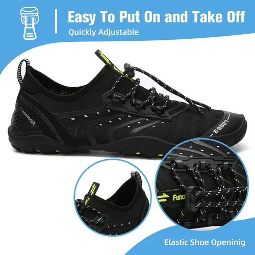 Vista 6 de Mishansha - Zapatos de agua para hombres y mujeres, secado rápido, para natación, buceo, surf, deportes acuáticos, piscina, playa, senderismo, yoga.