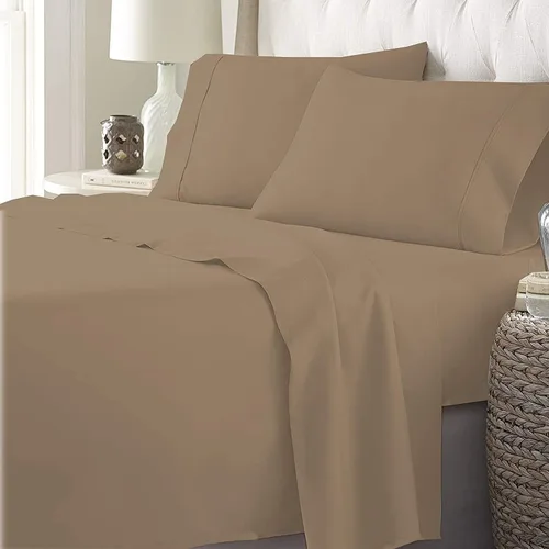 Vista 2 de Juego de sábanas para sofá cama, 100% algodón egipcio, las mejores sábanas sólidas para cama, altamente duraderas y transpirables, tejido satén