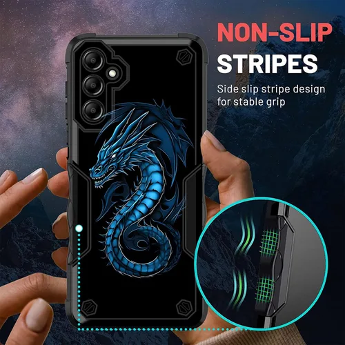 Vista 22 de Funda para Galaxy A14 5G, [Doble Capa][Protección contra Caídas de Grado Militar de 10 Pies] [Antideslizante] Funda Resistente a Prueba de Golpes