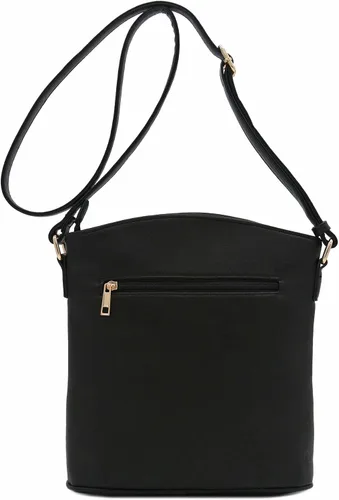 Vista 69 de Bolso cruzado grande con triple bolsillo con cremallera.