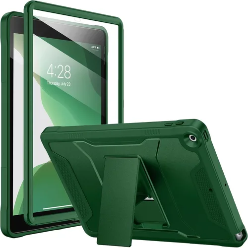 Vista 10 de Soke Funda para iPad de 9ª/8ª/7ª generación de 10.2 pulgadas (versión 2021/2020/2019), con protector de pantalla integrado y soporte, funda