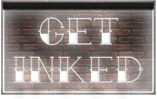 Vista 7 de 100020 Get Inked Tattoo Piercing Shop Display - Letrero de neón con luz LED (12 x 8 pulgadas, azul)
