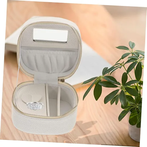 Vista 8 de Holibanna Caja de almacenamiento de joyería de 3 piezas de joyería de mujer pequeña caja de viaje niña joyería regalos personalizados para mujeres