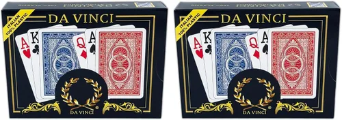 Vista 4 de DA VINCI Ruote - Juego de cartas italianas 100% de plástico, 2 cubiertas, tamaño puente, índice grande