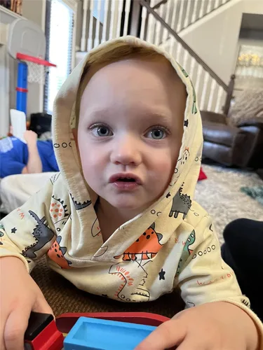 Vista 3 de Ropa para bebé niño, sudadera con capucha y pantalones con estampado de dinosaurio