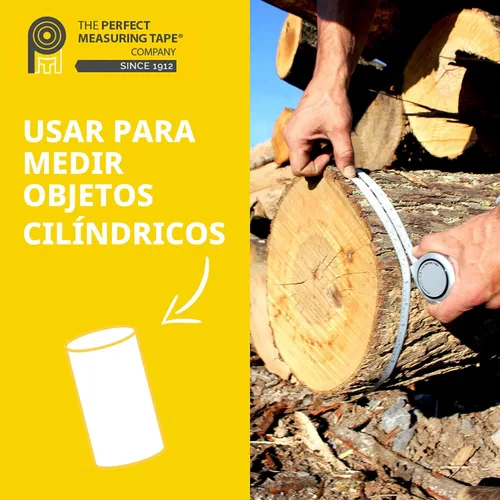 Vista 2 de Perfect Pi - Cinta métrica de diámetro y circunferencia – Cinta métrica imperial y métrica de 1/2 pulgadas por 12 pies / 3.5 m – Uso para medir