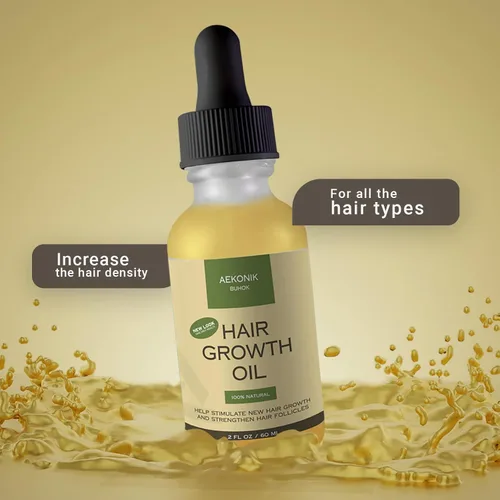 Vista 3 de Aceite orgánico para el crecimiento del cabello – Fortalecimiento de folículos y nutrición del cuero cabelludo – Tratamiento natural