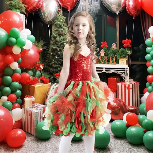 Vista 8 de Suppromo Vestido tutú para niñas pequeñas, fiesta de cumpleaños, vestido de tul con lentejuelas brillantes para niñas pequeñas, concurso