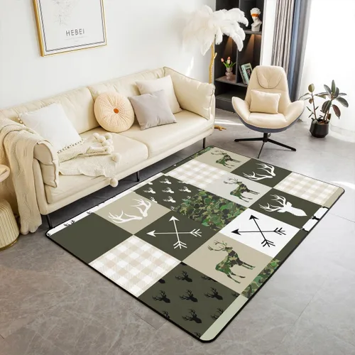 Vista 32 de Alfombra abstracta de tigre, 3 x 5 pies, color marrón y negro, alfombra con estampado de rayas de animales salvajes, para adolescentes y adultos