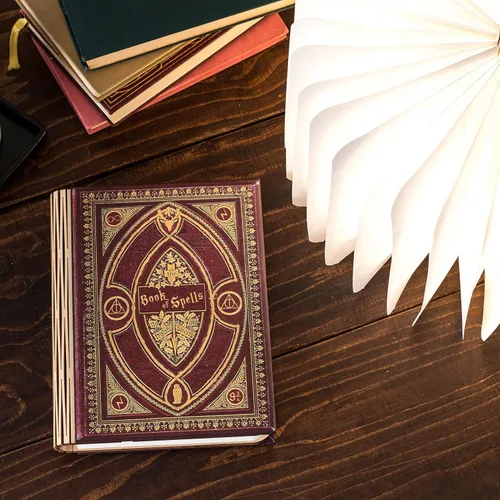 Vista 8 de KleverCase Lámpara de lectura recargable de 360 grados con temática de cubierta de libro, luz nocturna, escritorio, luz de noche.