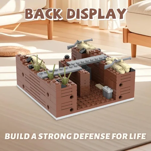 Vista 8 de WW2 Charge Point - Juego de bloques de construcción militares (221 piezas) adecuado para acción militar, minifiguras de combate, escenarios