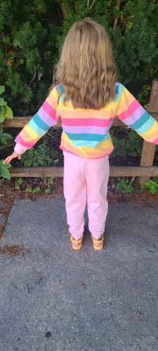 Vista 5 de Conjunto de 2 piezas de sudadera de manga con volantes y leggings para niñas de 2 a 10 años