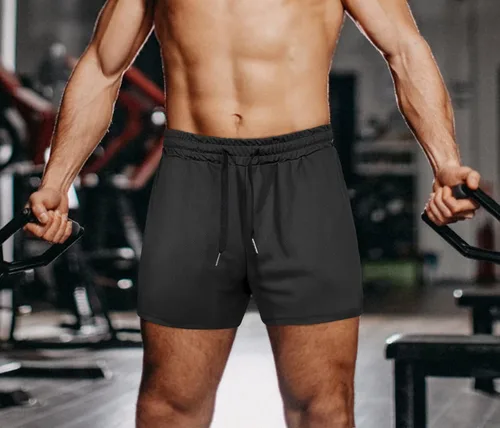 Vista 7 de Fasker Pantalones cortos deportivos para hombre, 5 pulgadas, para gimnasio, correr, pantalones cortos deportivos ligeros de malla, pantalones cortos