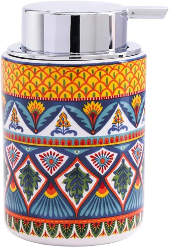 Vista 6 de Bico Blue Talavera - Dispensador de jabón de cerámica de 12 onzas con bomba extraíble, ideal para cocina, baño, loción y aceite esencial