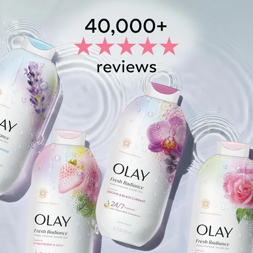 Vista 7 de Olay Gel de baño para mujer, Fresh Radiance, frescura amante de la piel 24/7, visiblemente radiante, limpiadores a base de plantas, vitamina B3