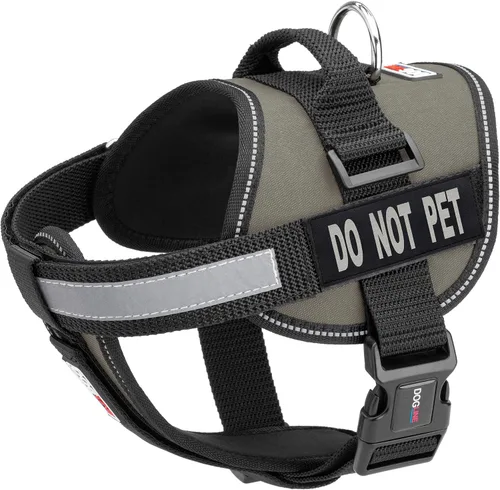 Vista 14 de Dogline Arnés de chaleco para perros y 2 parches extraíbles para no mascotas, XS/de 15 a 19 pulgadas, verde