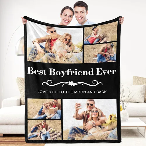 Vista 10 de Regalos de Beat Mom Ever, mantas personalizadas con fotos, mantas personalizadas con imagen para mamá de hija, hijo, a mi mamá, amante o esposa