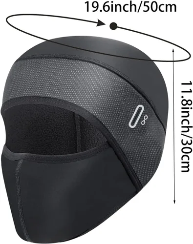 Vista 6 de Gorro térmico de forro polar para hombre y mujer, forro de invierno para esquí, ciclismo, debajo del casco, gorro para correr, calentador térmico