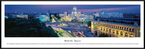 Vista 7 de Blakeway Worldwide Panoramas Madrid, Spain at Twilight-Blakeway Panoramas Skyline Posters, marco de lujo con doble alfombrilla Marco de lujo