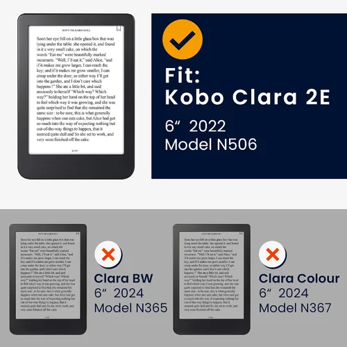 Vista 6 de kwmobile Funda compatible con Kobo Clara 2E / Tolino Shine 4 - Funda para lector electrónico - Magnolias Grey