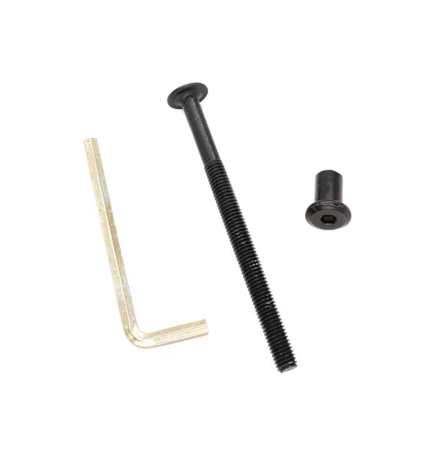 Vista 5 de Juego de 10 tuercas hexagonales M6 x 0.394 in, tornillos negros M6x15mm, para muebles, camas y armarios