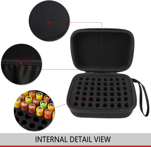 Vista 4 de COMECASE - Caja de almacenamiento para batería dura, con estuche de transporte