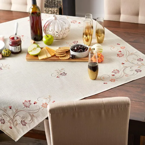 Vista 3 de DII Decoración de mesa de otoño, decoración de interior, Acción de Gracias, decoración de mesa, 40 x 40, trigo otoñal