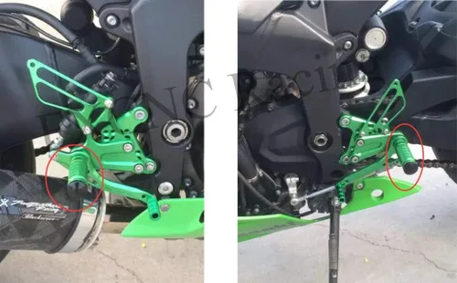 Vista 7 de Estriberas largas de motocicleta de 0.315 in para Benelli BN600 BJ600 TNT600 TNT125 TNT135, S1000RR HP4, BUELL XB9S XB12S XB9R XB12R, Ducati 749 999