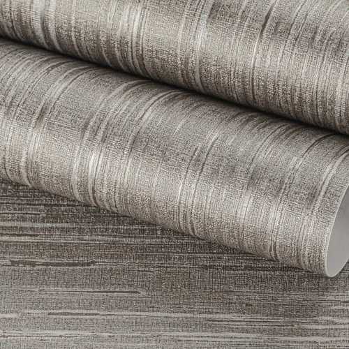 Vista 15 de FunStick Papel tapiz grueso de color gris para despegar y pegar, papel tapiz texturizado de tela sintética, papel de contacto de tela gris