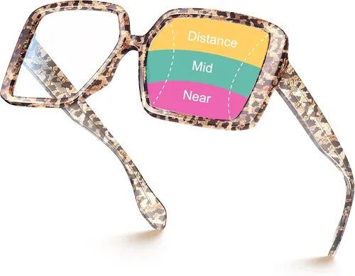 Vista 12 de VISOONE - Lentes de lectura progresivas multifocales de gran tamaño con bloqueo de luz azul y antiniebla, elegantes, para mujeres, Harvard