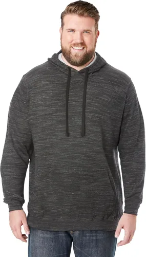 Vista 19 de KingSize Sudadera con capucha de forro polar grande y alta para hombre Negro